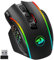 Redragon M901PKS Wireless Gaming Mouse,16000 DPI, RGB Backlit,16 Programmable Buttons,70Hrs Rechargeable MMO Mouse with 12 Side Buttons For PC Laptop MOBA FPS
