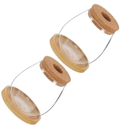 PartyKindom 2sets Hydroponic Glass Plant Vase Creative Countertop Flower Pot for Indoor Display of Glass Hydroponic Vases for Kitchen Herb Growing