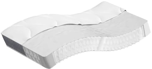 QUAHEAS Colchón infantil de muelles ensacados medianos de 80 x 160 cm, colchón transpirable con dureza ergonómica, funda lavable, cómodo colchón enrollable para dormitorio y cuna