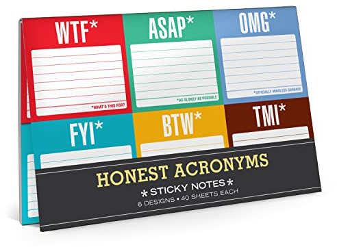 Knock Knock Honest Acronyms: Sticky Note Packet: Sticky Packet