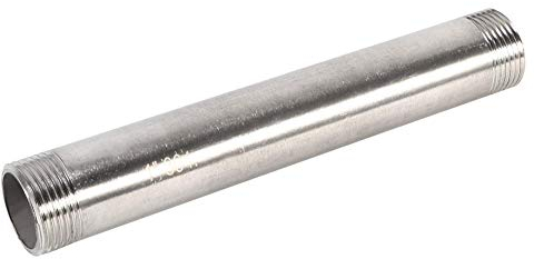 1pc 200mm Edelstahl Ss304 Bsp Rohrdoppelnippel Außen Gewindefitting Rohrverbinder 1/4,1/2, 3/4,1(dn25*200mm=1)