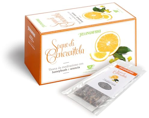 Regina di Fiori - Sogno di Cenerentola. Tisana con Honeybush e Arancia. 4 Box da 15 Filtri da 3g (60 Filtri Totali)