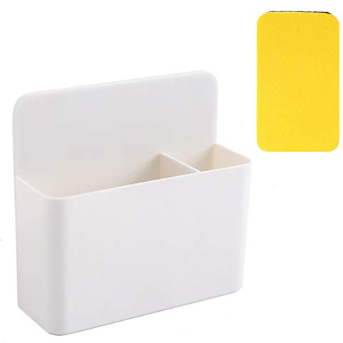 Soporte magnético para lápices con esponja para pizarra blanca, soporte magnético para rotuladores, organizador de pizarra, accesorios para pizarra magnética, frigorífico, escuela, oficina, hogar