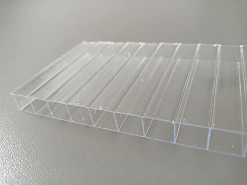 Multi-wall sheets replacement sheets for greenhouse, 10 mm, clear, colourless, UV-protected (L x W = 1280 x 605 mm)