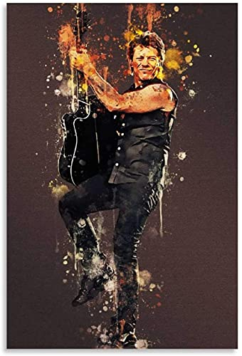 5d Diamond Painting Diamant Bilder FüR Erwachsene Und Kinder Jon Bon Jovi Berühmtheit DIY Kreuzstich Arts Craft Kristall Strass Stickerei 15.7x19.7(40x50cm) Kein Rahmen