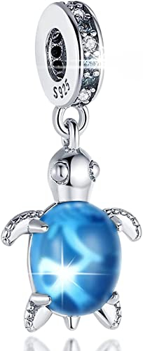 LNQOBU 925 Sterling Silber Charms für Armbänder und Schildkröten-Charme Musik Charms Perlen Schmuck Geschenk für Frauen Mädchen