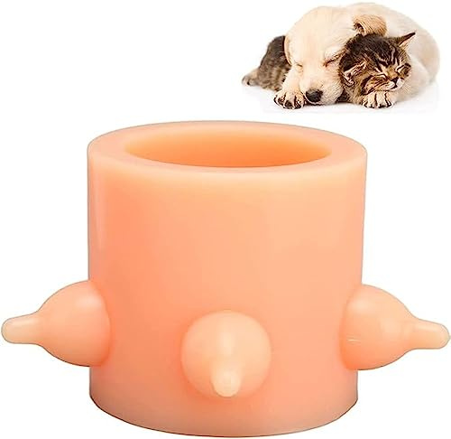 HEXEH Mangeoire pour Chiots Et Chatons, Mangeoire pour Chiots en Silicone avec Tétines, Mangeoire À Lait pour Animaux De Compagnie, Dispositif D'auto-Alimentation Bol À Lait Auto-alimenté À 5 Tétines