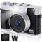 CAMKORY Digitalkamera 4K Fotokamera 48MP mit 32G Karte Autofokus Optischer Sucher Kamera Fotokamera Fotoapparat Kompaktkamera mit 2 Akku Digitalkamera, Kinderkamera, kompakte Reisekamera