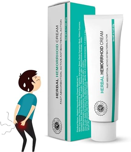Kräuter-Hämorrhoiden-Creme, natürliche Bio-Kräuter-Hämorrhoiden-Salbe, Hämorrhoiden-Linderungscreme, lindert Juckreiz und Schwellungen, Hämorrhoiden-Creme für Männer und Frauen