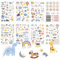 4 Feuilles Autocollants pour Enfants, Stickers pour Album Bébé, Autocollants pour Album Photo, Autocollants de Variétés pour Baby Shower, Fille, Garçon, Cadeau, Scrapbooking