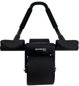 Mobiclinic®, Bauchroller mit rückholfeder, Ab roller, Ellbogenstütze, Digitaler timer, Antirutschmatte, Doppelrad, Handyhalter, Ra-02, Home gym, Fitness