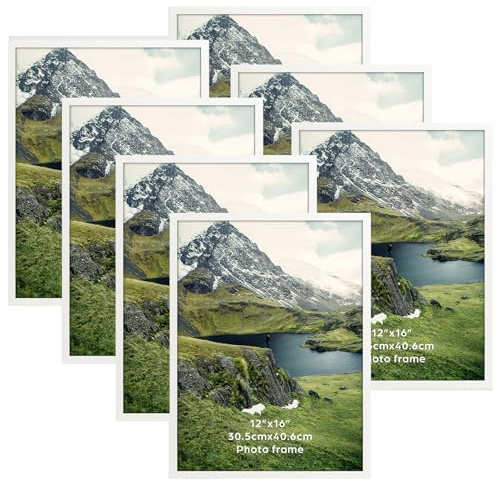 Giftgarden Cornice 30x40,Cornice Bianca in PVC, Cornice da Parete, Decorazione per Casa,Set di 7