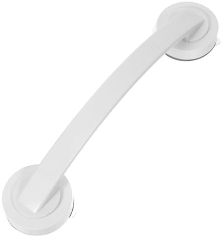 KONTONTY Barra de Seguridad para Baño Montada Pared con Ventosa para Ancianos Agarradero Grande Blanco para Bañera y Ducha Soporte Antideslizante y Resistente