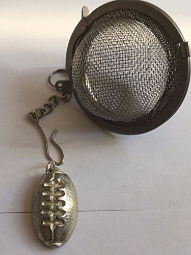 American Football Ball tg211 - Infusore da tè a forma di uovo in acciaio INOX, con colino scritto, idea regalo