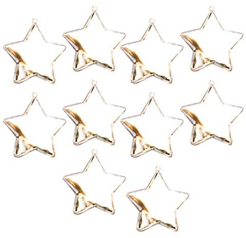 Toyvian 10 Stücke Stern Acrylkugeln Süßigkeiten Dose Geschenkdose Transparent Weihnachtskugeln Baumkugeln Christbaumanhänger teilbar Christbaumkugeln Kugel zum Befüllen