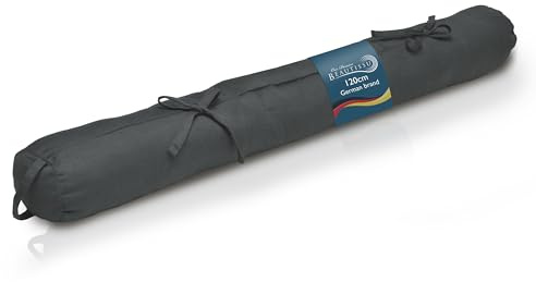Beautissu Viento Zugluftstopper 120cm - Türluftstopper Haustür Kältestopper für Türen & Fenster - Durchzugstopper mit Tragegriff - Türwindfänger Türdichtung 120x10cm in Anthrazit