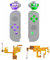 eXtremeRate DFS LED Mod V2 Kit für NS Switch/OLED Joycon, DIY-Beleuchtung Knöpfe Zubehör, RGB LED Leucht Taste für Nintendo Switch & OLED Joycon-Transparent (7 Farbe 9 Modi,Tasten Control)