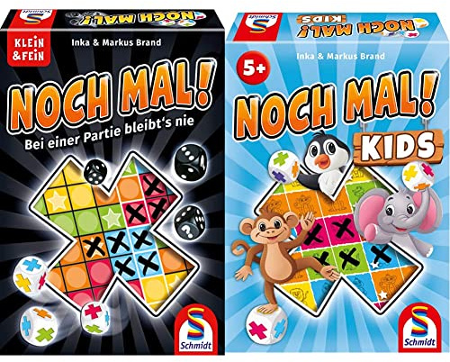 Schmidt Spiele 49327 Noch mal! & 40610 Noch mal Kids, Kinderspiel, Würfelspiel