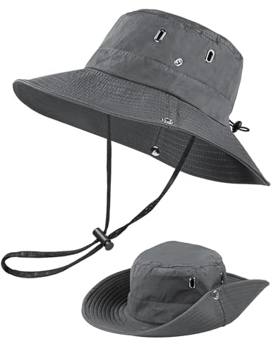 MELLIEX Chapeau de Soleil à Large Bord Unisex, Anti UV Chapeau de Brousse Pliable Randonnée Peche pour Hommes Femmes