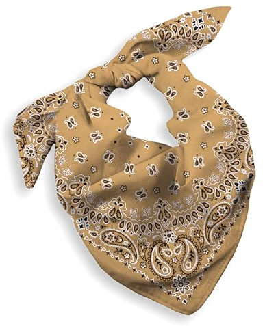 EVERY-VILLE Cotton Bandana Scarf Neckerchief For Men Women Cowboy, 1 Pack | Gift-ready packaging, perfect for country concerts, festivals and western outfits, a stylish accessory for everyday wear