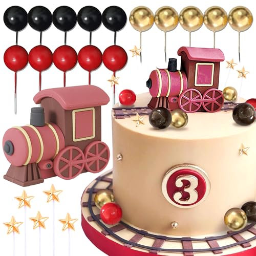 Roaring Good Time Red Train Cake Decoration Christmas Train Cake Topper Train Theme Birthday Decorations Christmas Cake Decoration Christmas Cake