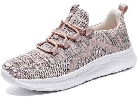 Allbestop Basket Cuir Femme, Chaussure Orthopédique Femme Short Tennis Urbanfit-Ultrakomfort Sneaker Running Shoes Chaussure Randonnee Marche Jogging, de Sport Epine Calcanéenne Confortable(Rose,37)