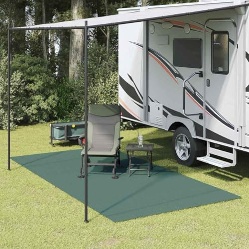 Boltkex Alfombra de tienda de campaña verde de poliéster 400 x 350 cm para camping, senderismo, exterior, trekking y festival, ligera, duradera, como base con protección para construcción de tiendas