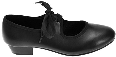 Starlite Black Patter PU Tap Shoes 10 UK Child