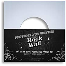 sous-Pochette Papier, 45T, Blanc, Lot de 10