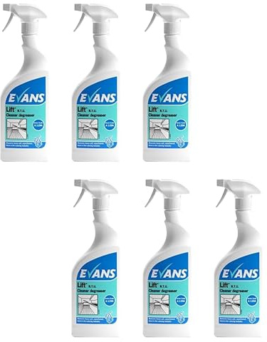 We Can Source It Ltd - Evans Lift RTU Heavy Duty Cleaner Degreaser, Unperfumed, Industrial Strength, 750 ml (Pack of 6)
