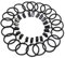 Fippy 20 Stück Gardinenringe mit Clips 38mm Metall Vorhangring Hängende Ringe für Vorhänge und Stäbe, (Schwarz, Silber) (Schwarz)