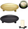 2 Piezas Plato de Vela de Hierro,Candelabro de Placa de Hierro,Candelabros de Pilar de Hierro,Portavelas Candelabro Metal,para Decoración de Mesas,Decoración de Bodas,Navidad,Etc(Oro y Negro)