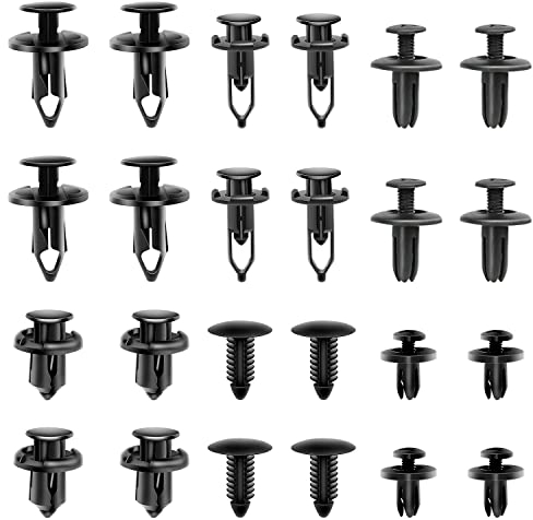 MEISO 190 Stücke Befestigung Clips Türverkleidung Klammern Stoßstangen Befestigung Clips Auto Set mit Lösewerkzeug Zierleistenkeile Set Kunststoffnieten Stoßstangen Kabelbinder Spreiznieten