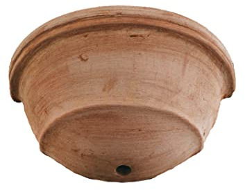 teramico - Pot de Fleurs Suspendu en Terre Cuite | Fabrication Artisanale Italienne | 31cm et 41cm | Résistant au Gel | Décoration Murale (41cm)