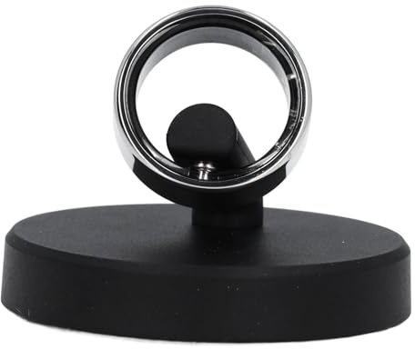 Anillo Inteligente, Anillo de Fitness Bluetooth Impermeable IP68 para Hombres y Mujeres, Rastreador de Salud Compacto con Base de Cable de Carga, para Deportes Físicos, Plata (#13)