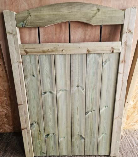 MD Carpentry Workshop Wooden Garden Doom Gate, Pressure Treated, 150cm High x 75cm Wide x 5cm Deep, Green, Wood