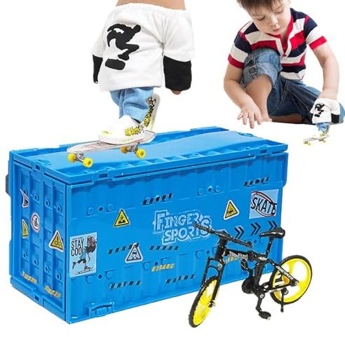 Finger Skateboard Kit - Komplett Set Med Ramp Tangentbord | Realistiska Skateboards, Bra För Tricks, Bärbar Leksak För Barn Och Tonåringar, Inkluderar Hållbar Design