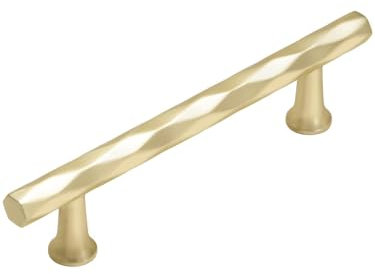 SORWDUERM 2 Stück Schrankgriffe Gold Griffe Möbel Möbelgriffe 96mm Lochabstand Türgriffe küche Schubladengriffe küchengriffe Schrank Griff für Küchenschränke