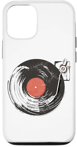 Coque pour iPhone 12/12 Pro Musicien en vinyle DJ Table tournante Producteur de musique