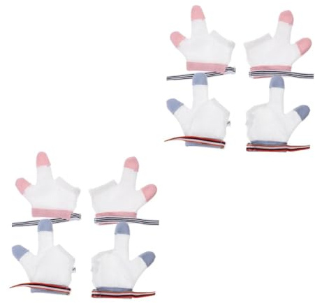 HAPINARY 4 Paia Di Guanti Da Mordere Ad Anello Per Neonati, Per Le, Guanto Per Bambini, Fornitura Per Bambini, Guanto Per Succhiare Il Pollice, Stop Per Succhiare Le Per Bambini, Guanto