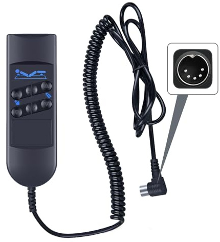 Bed Motor Hand Remote Control Replacement for Okimat II, 6 Button 5 Pin Remote for Okin Refined Hospital Beds