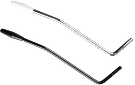 Tabanzhe Guitar Tremolo Arm-2PCS Whammy Bar Thread Tremolo Arm with Tip Cap Electric Guitar Replacement Parts Accessories(White and Black)