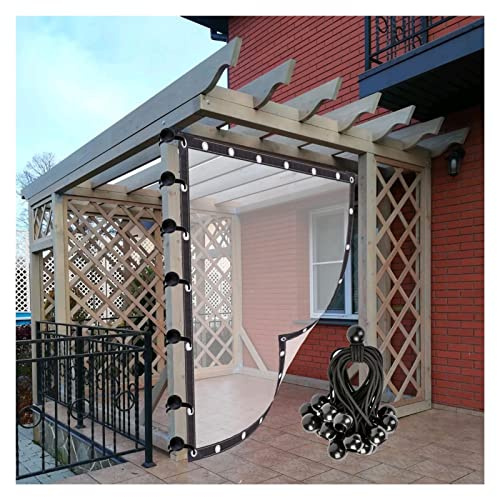 Tienda de campaña impermeable de PVC para balcón con ojales, lona de 2,5 x 4 m, para jardines, garajes y espacios al aire libre, fácil instalación y protección versátil