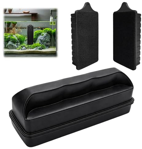 Gubilacrum Fish Tank Magnetic Glass Cleaner, Efficient Algae Removal Tool, Suitable for Small to Medium Aquariums, Medium Size Magnetic Fish Tank Cleaner for Glass Thickness Up to 10 mm