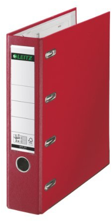 Leitz DoppelOrdner PP Plastik, mit zwei Präzisionsmechaniken (Doppelordner | 2er Pack, rot)