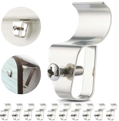 HUXOR Vinyl Siding Hooks, No Drilling Required, Stainless Steel Outdoor Hooks for Hanging Decorations, House Number Signs, or Lights, Easy to Install & Detach, Max Load 10 Lbs, 10 Pack