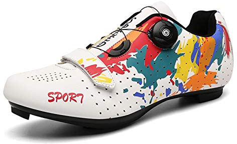 Prodkfe Radsportschuhe Fahrradschuhe Herren Damen Rennradschuhe Lock System Anti-Skid Atmungsaktiv Radschuhe MTB Schuhe SPD Mountainbike Schuhe