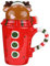 VALICLUD Weihnachten Kaffee Tasse 3D Weihnachtsfigur Keramik Tasse Cartoon Tier Teetasse Wasserbecher mit Hankel und Deckel Tischdeko für Kinder Erwachsene Weihnachtsdeko