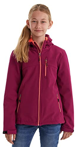 Killtec Girls Jacke Softshell/Chaqueta Exterior con Capucha, dunkelpflaume, 152 para Niñas