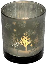 Werner Voß Vindljus Forest – grön/silver – glas – 9 x 10 cm